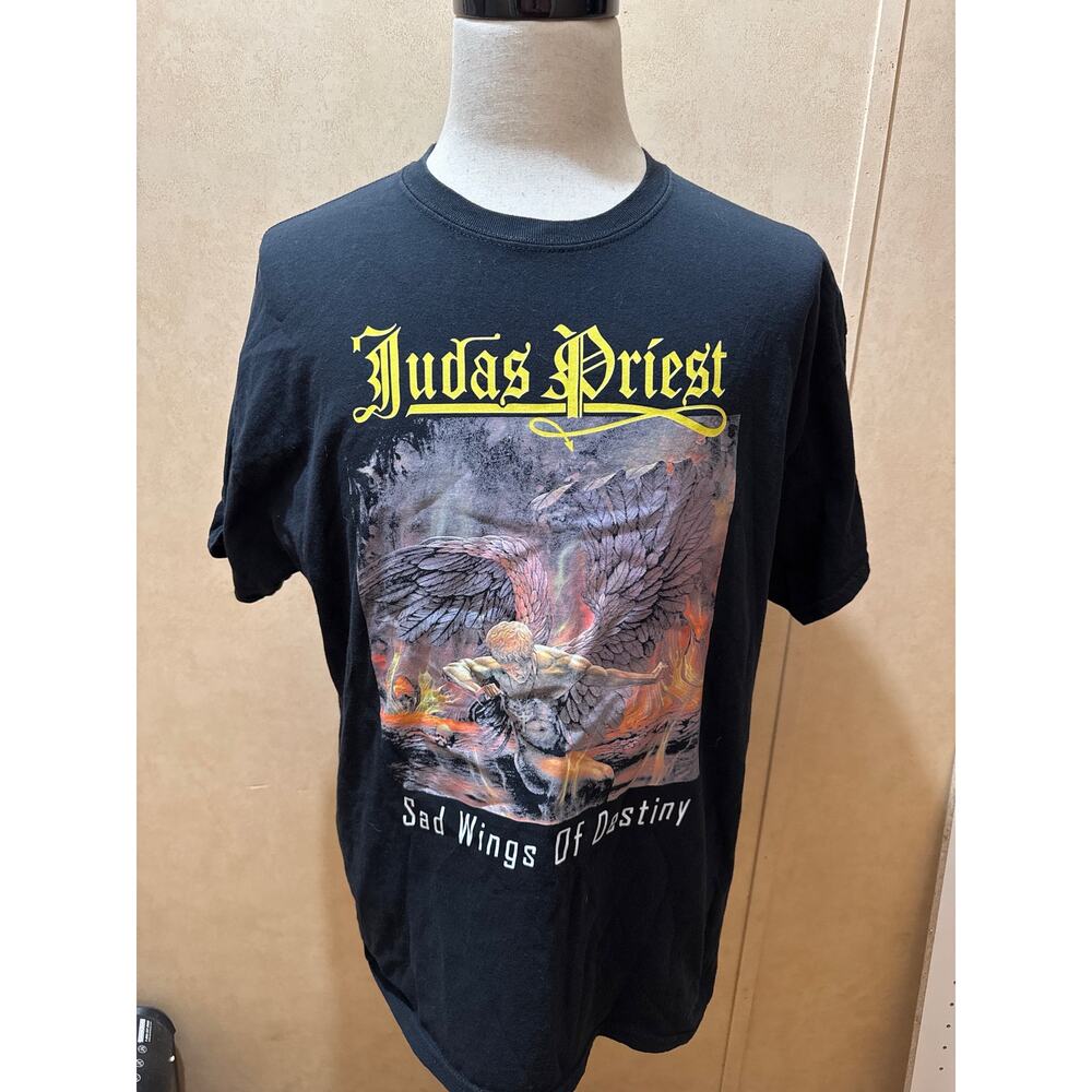 Judas Priest Sad Wings of Destiny Band T-Shirt Black XL Heavy Cotton